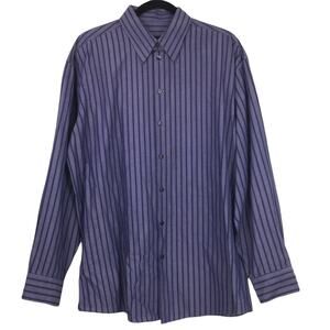Unlisted Modern Fit Y2K Retro Preppy Academia Striped Collared Casual Shirt L